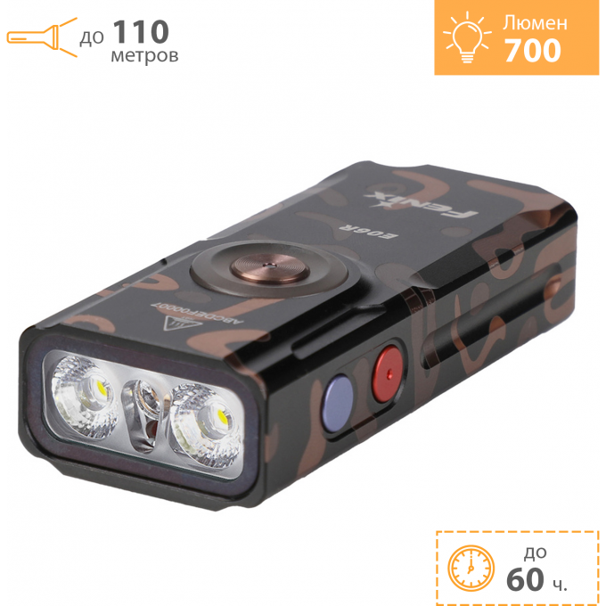 Фонарь-брелок FENIX E06R граффити + Подарок E06RGF