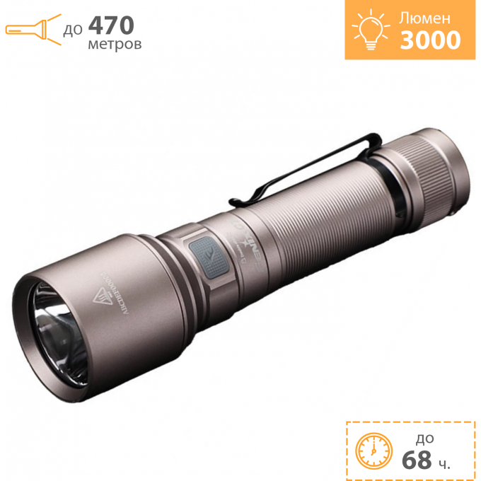 Фонарь индустриальный FENIX C7 серый + Подарок C7gy