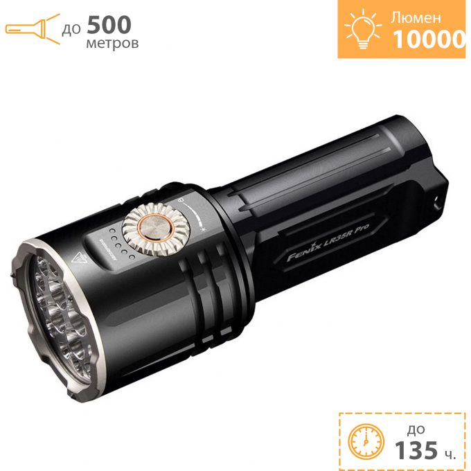 Фонарь поисковый FENIX LR35R Pro + Подарок LR35RPro